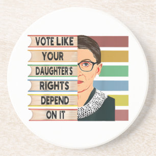 Feminist Ruth Bader Ginsburg RBG Quote Girl med B Underlägg