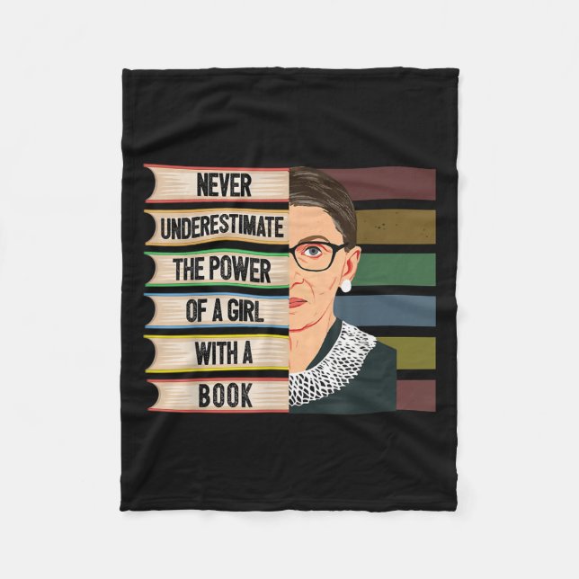 Feminist Ruth Bader Ginsburg Rbg Quote Girl With B Fleecefilt (Framsidan)