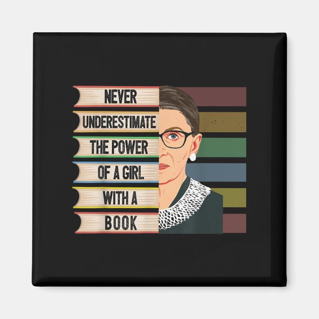 Feminist Ruth Bader Ginsburg Rbg Quote Girl With B Magnet (Framsidan)