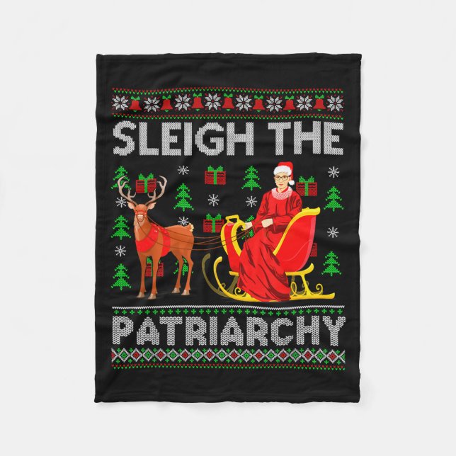 Feminist Ruth Bader Ginsburg Rbg Xmas Sleigh The P Fleecefilt (Framsidan)
