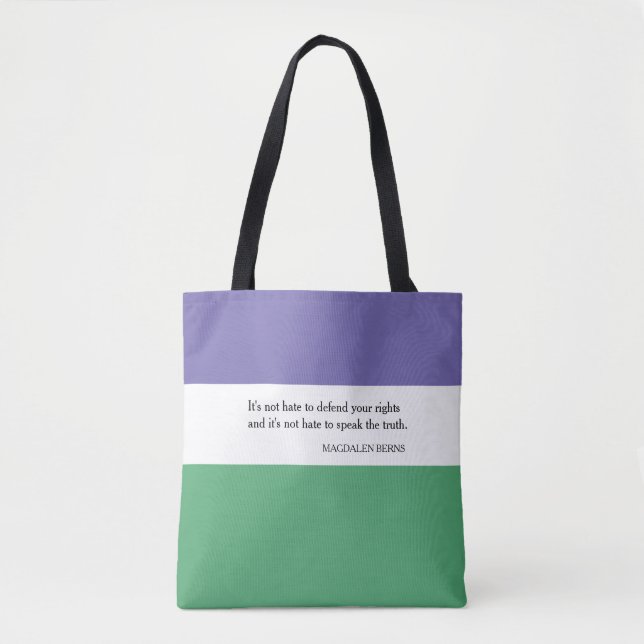 Feminist Tote Bag med Magdalen Berns-citat Tygkasse (Framsida)