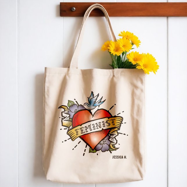 feminist tygkasse (Seize the day and show who's in charge with this awesome feminist tote bag.)