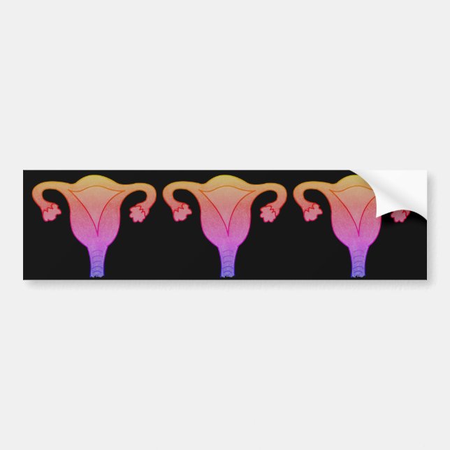 Feminist Uterus bumper sticker Bildekal (Framsidan)