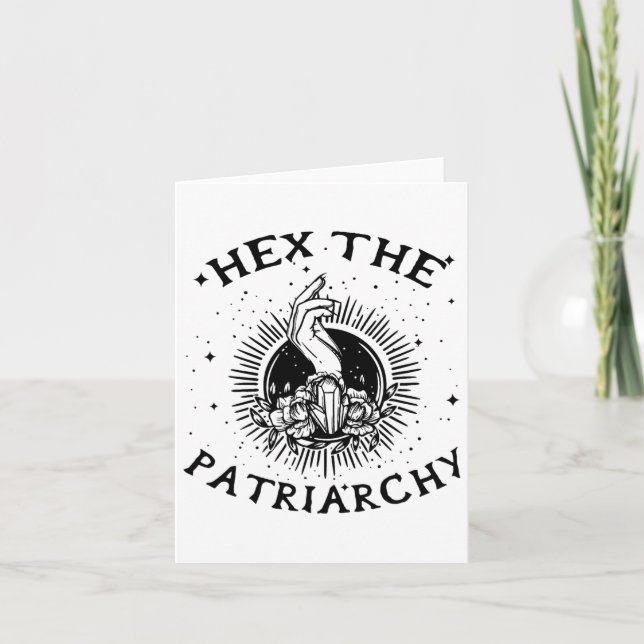 Feminist Wicca Häxa Hexa Patriarkatet Häxkonst Kort (Framsida)