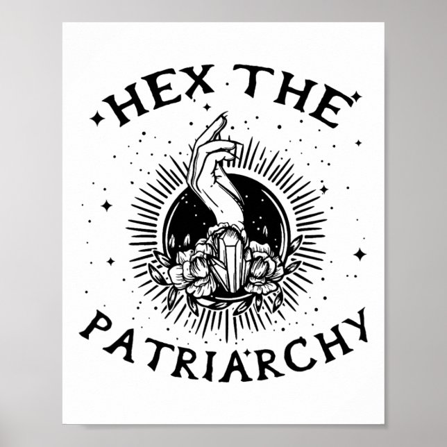Feminist Wicca Witch hex patriarkatet Witch-kraf Poster (Framsidan)