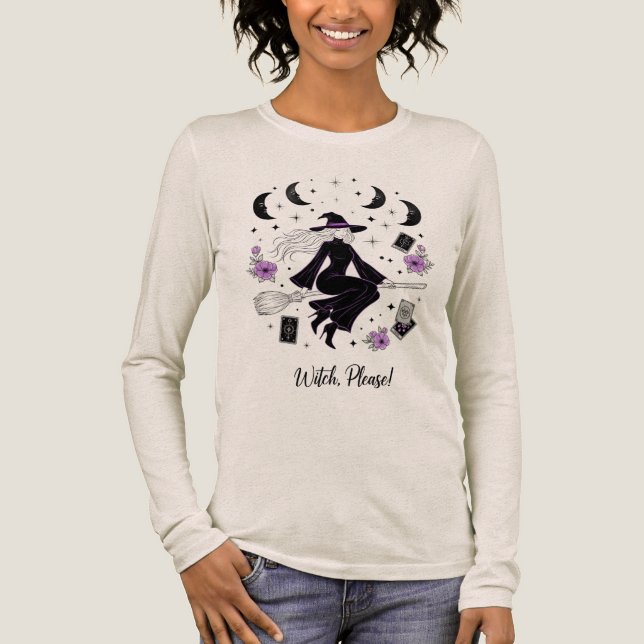 Feminist Witch Halloween T-Shirt | “Witch Please " (Framsida)