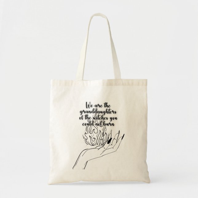 Feminist Witchy Tote Bag Tygkasse (Framsidan)
