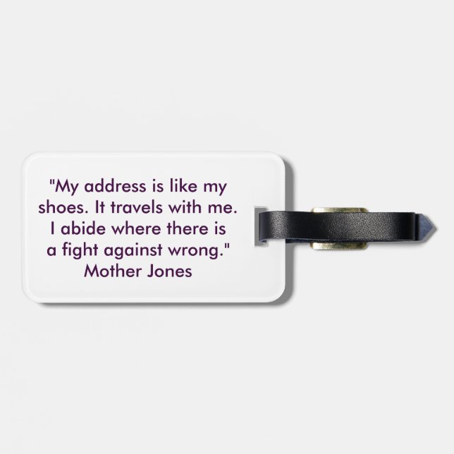 Feminista ska reser bagagebricka (Baksida Vågrät)