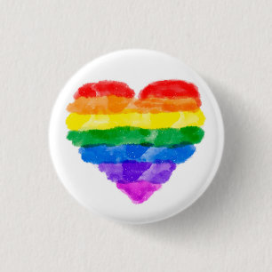 feministen för flagga för lgbtgay pridehjärta knapp