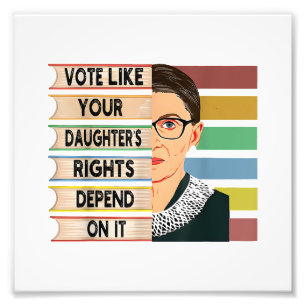 Feministen Ruth Bader Ginsburg RBG-citat flicka me Fototryck