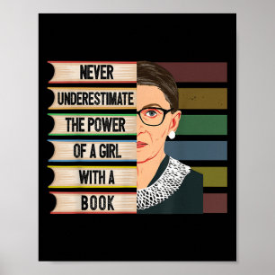 Feministen Ruth Bader Ginsburg Rbg Citat Tjej Med Poster