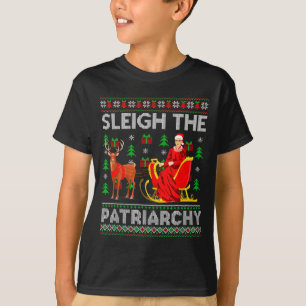 Feministen Ruth Bader Ginsburg Rbg Xmas släde P T Shirt