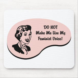 Feministen uttrycker musmatta