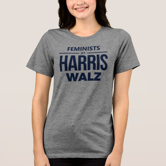 Feminister för Harris Walz T Shirt (Framsida)