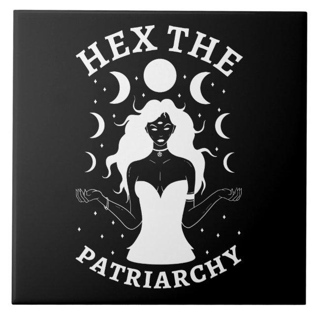 Feministhäxa - Hexa Patriarkatet II Kakelplatta (Framsidan)