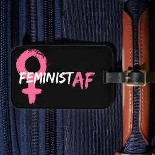 Feministisk AF kvinnlig symbol Bagagebricka