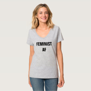 Feministisk AF-V-nacke T-tröja T-shirt