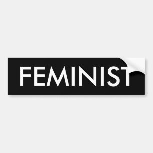 Feministisk bildtext på krockkudde bildekal