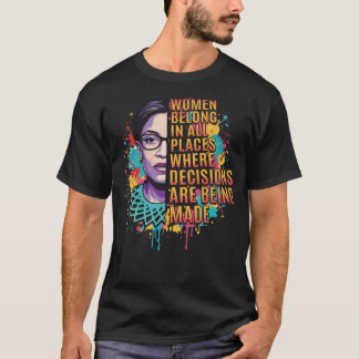 Feministisk citattecken med konstnärlig egenmakt t shirt