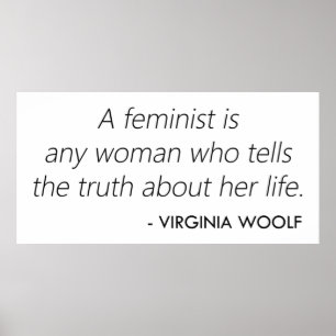 Feministisk definition av Virginia Woolf Poster
