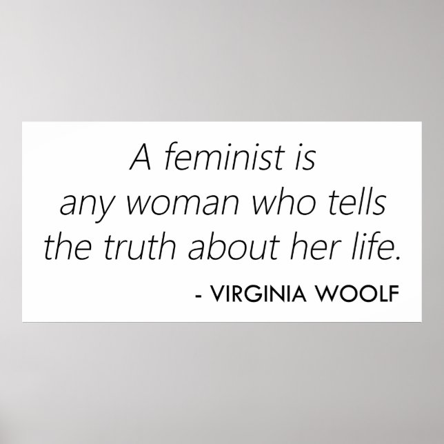 Feministisk definition av Virginia Woolf Poster (Framsidan)