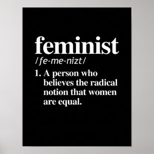 Feministisk definition - en person som tro kvinnor poster