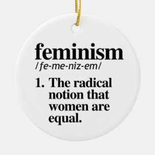 Feministisk definition julgransprydnad keramik