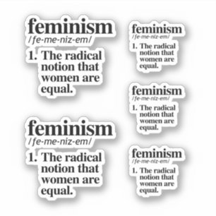 Feministisk definition klistermärken