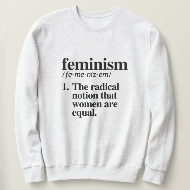 Feministisk definition lång ärmad tröja (Design framsida)
