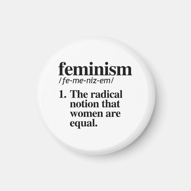 Feministisk definition magnet (Framsidan)