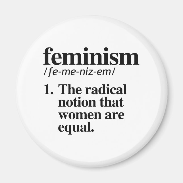 Feministisk definition magnet (Framsidan)