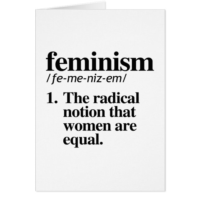 Feministisk definition OBS kort (Framsidan)