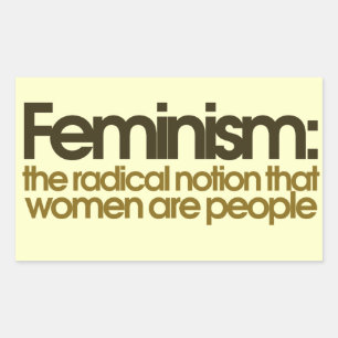 Feministisk definition rektangulärt klistermärke