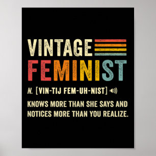 Feministisk definition vet mer än hon säger Retro Poster