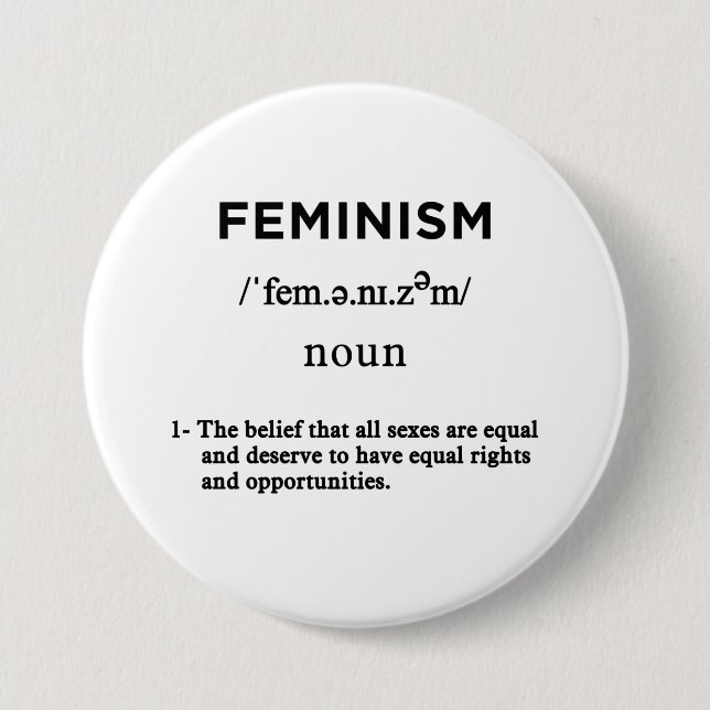 feministisk definition vit cirkel knapp (Framsida)