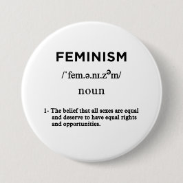 feministisk definition vit cirkel knapp