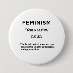 feministisk definition vit cirkel knapp