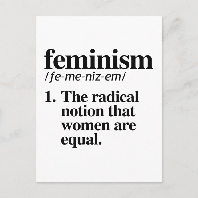 Feministisk definition vykort (Framsida)