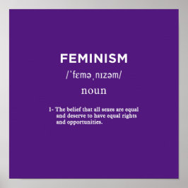 feministisk definitionspunkt poster