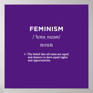 feministisk definitionspunkt poster