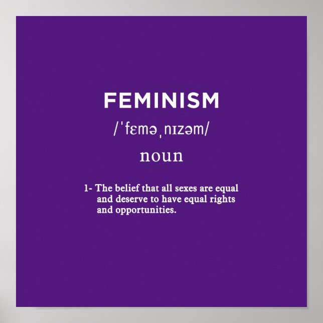 feministisk definitionspunkt poster (Framsidan)