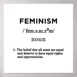 feministisk definitionspunkt poster