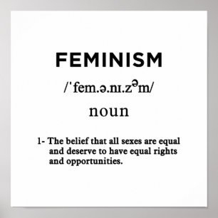 feministisk definitionspunkt poster