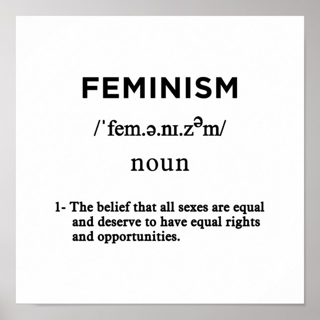 feministisk definitionspunkt poster (Framsidan)