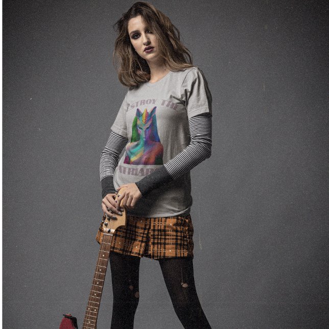Feministisk enighet förstör patriarkatets regnbåge t shirt (Skapare uppladdad)