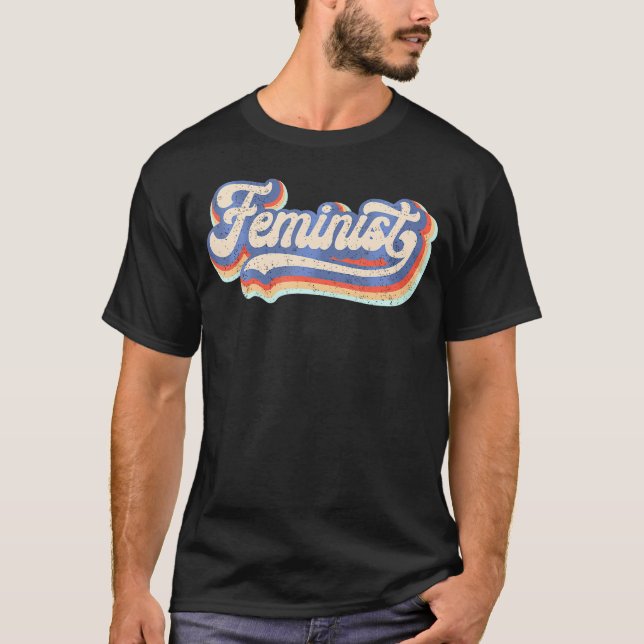 Feministisk feminism på 70S - regnbåge T Shirt (Framsida)