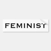 Feministisk, fetstilt svart brev på vitt