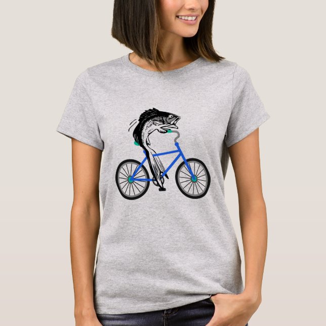 Feministisk fisk som rider en cykel (utan t shirt (Framsida)