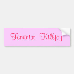 Feministisk glädjedödare bildekal