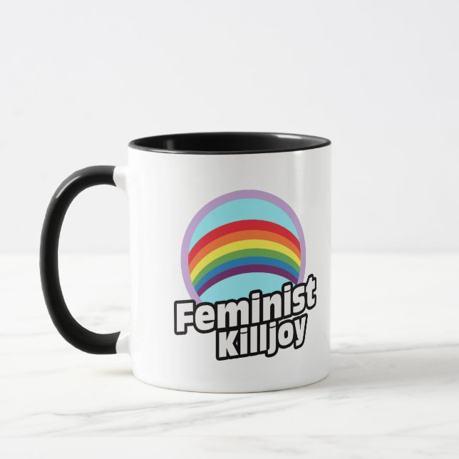 Feministisk glädjedödare - regnbågeglädjedödare -- mugg (Vänster)